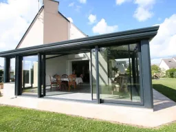 Véranda toiture plate